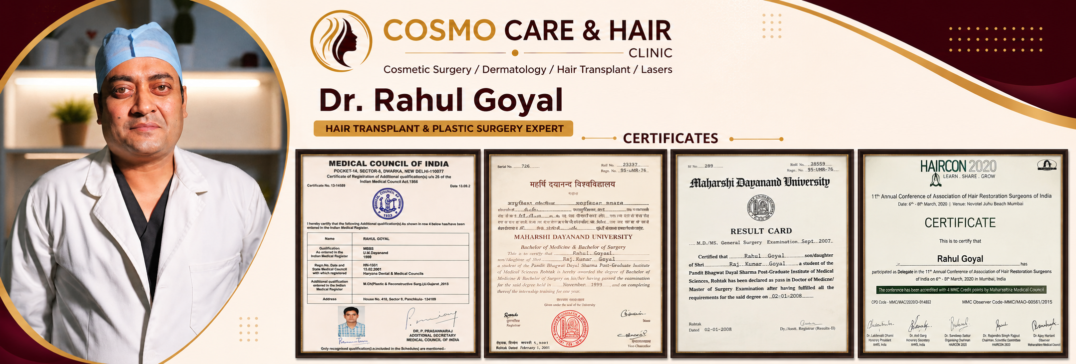 Hair Transplant Doctor Certificate