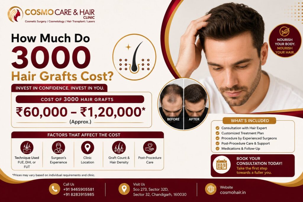 How Much Do 3000 Hair Grafts Cost?