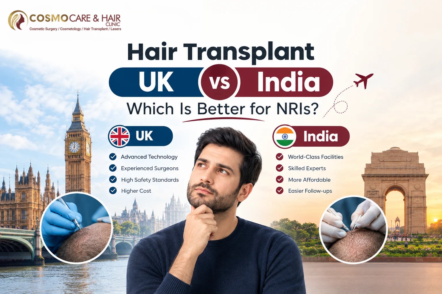 Hair Transplant UK vs India
